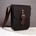 Urban Midi. Черная кожаная мужская сумка через плечо
